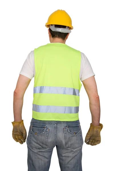 Construction worker isolated on white background — Stock Photo, Image