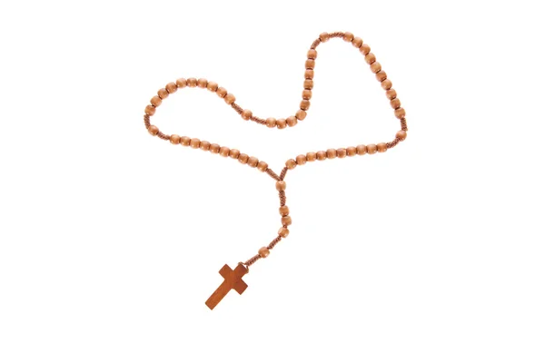 Rosary beads isolated over a white background — Stock Photo, Image