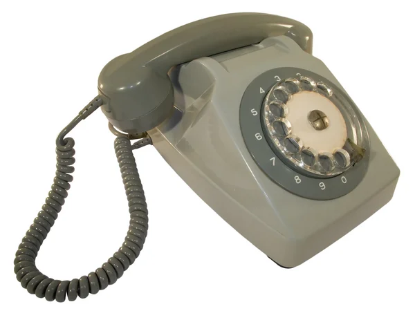Viejo teléfono aislado sobre fondo blanco — Foto de Stock