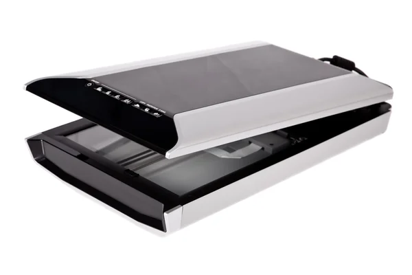 Scanner flatbed isolato su sfondo bianco — Foto Stock