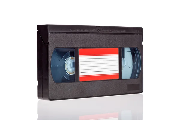 Vieille cassette vidéo isolée sur fond blanc — Photo