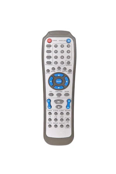 DVD remote control isolated on white background — Stock Photo, Image