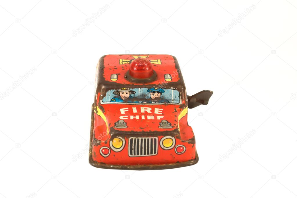 De — Y Juguete Viejo Foto OxidadoCoche Bomberos Hojalata LMSzpGUVq