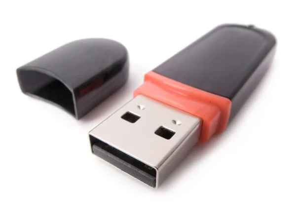 Usb flash drive isolado no fundo branco — Fotografia de Stock