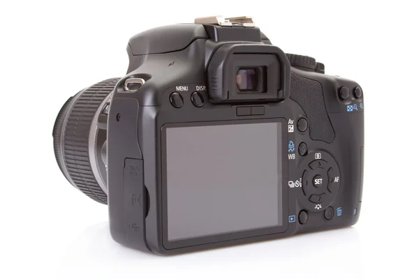 Beyaz bir arka plan üzerinde izole bir dijital SLR kamera — Stok fotoğraf