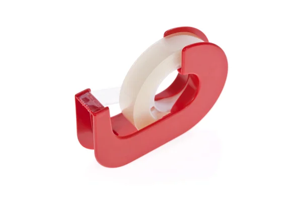 Clear tape dispenser isolated on a white background — Stock Photo, Image