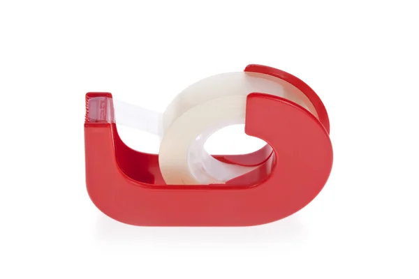 Duidelijk tape dispenser geïsoleerd op een witte achtergrond — Stockfoto