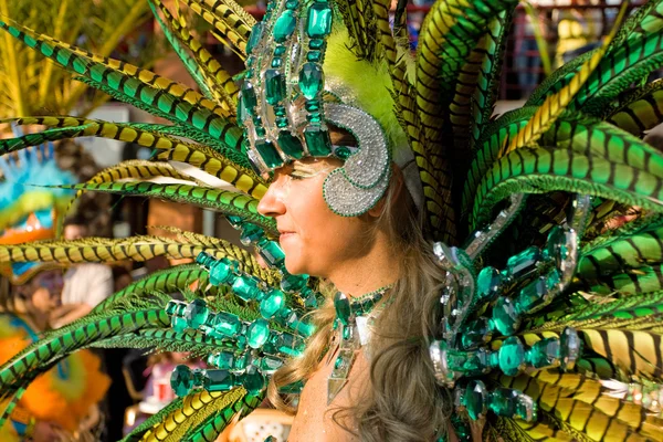 Één passista, de meest sexy karakter van het Braziliaanse carnaval — Stockfoto