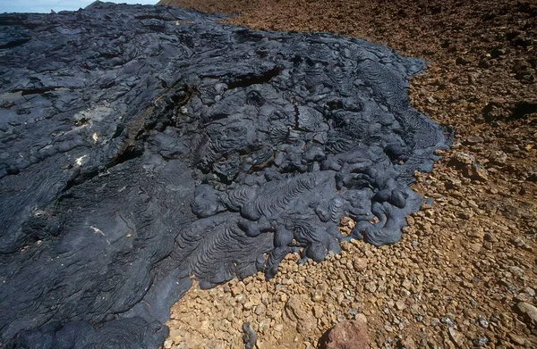 Formation Lave Sur Île Santiago Dans Archipel Des Galapagos Équateur — Photo