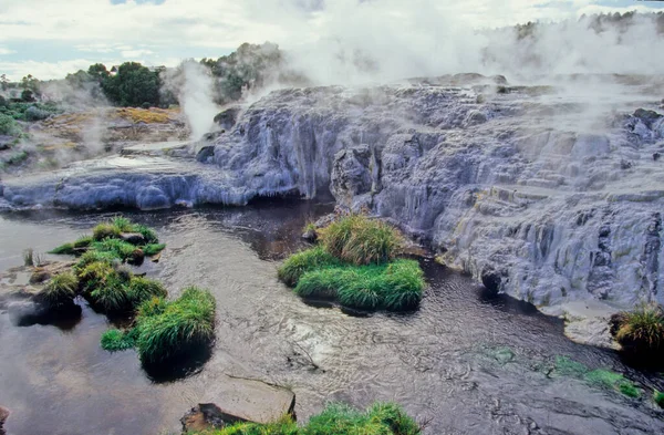 Waiotapu Een Actief Geothermisch Gebied Aan Zuidkant Van Het Okataina — Stockfoto