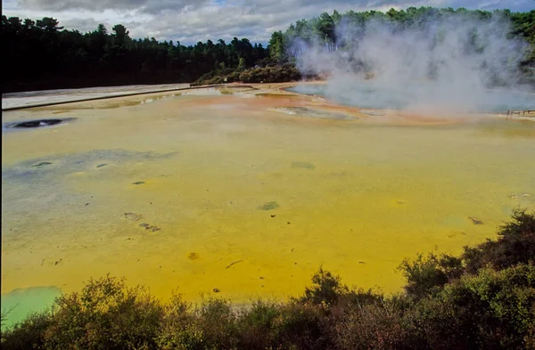 Waiotapu Mori Uma Área Geotérmica Ativa Extremo Sul Centro Vulcânico — Fotografia de Stock