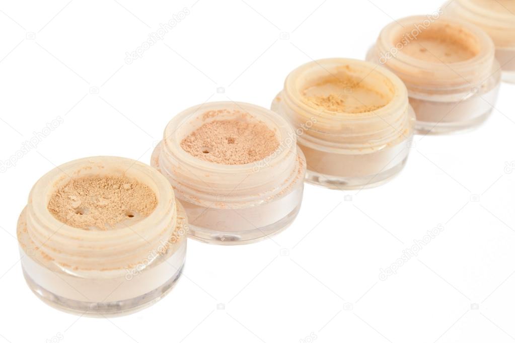 Set of multicolored make-up isolated