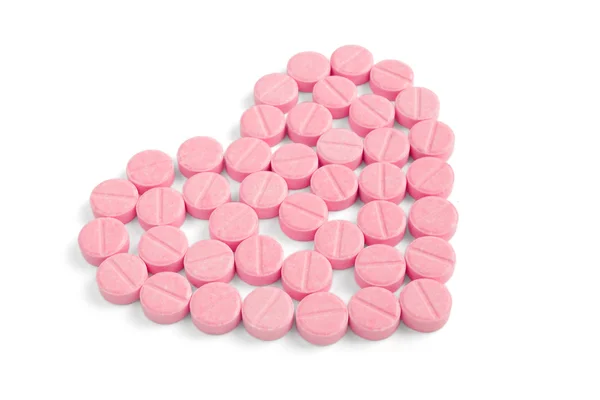 Heart made of pills — Stock Photo, Image