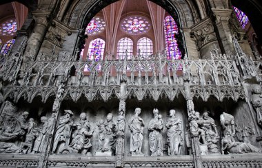 İncille sahneler heykeller, chartres Katedrali, Fransa
