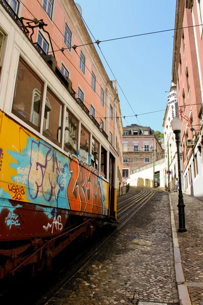 Τελεφερίκ στη Λισαβόνα, Πορτογαλία — Φωτογραφία Αρχείου