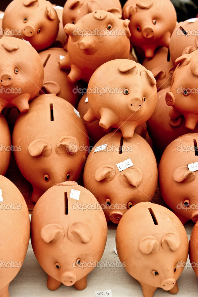 Piggy Banks Clay Sale Street Stall Stock Photo Edit Now 780311365