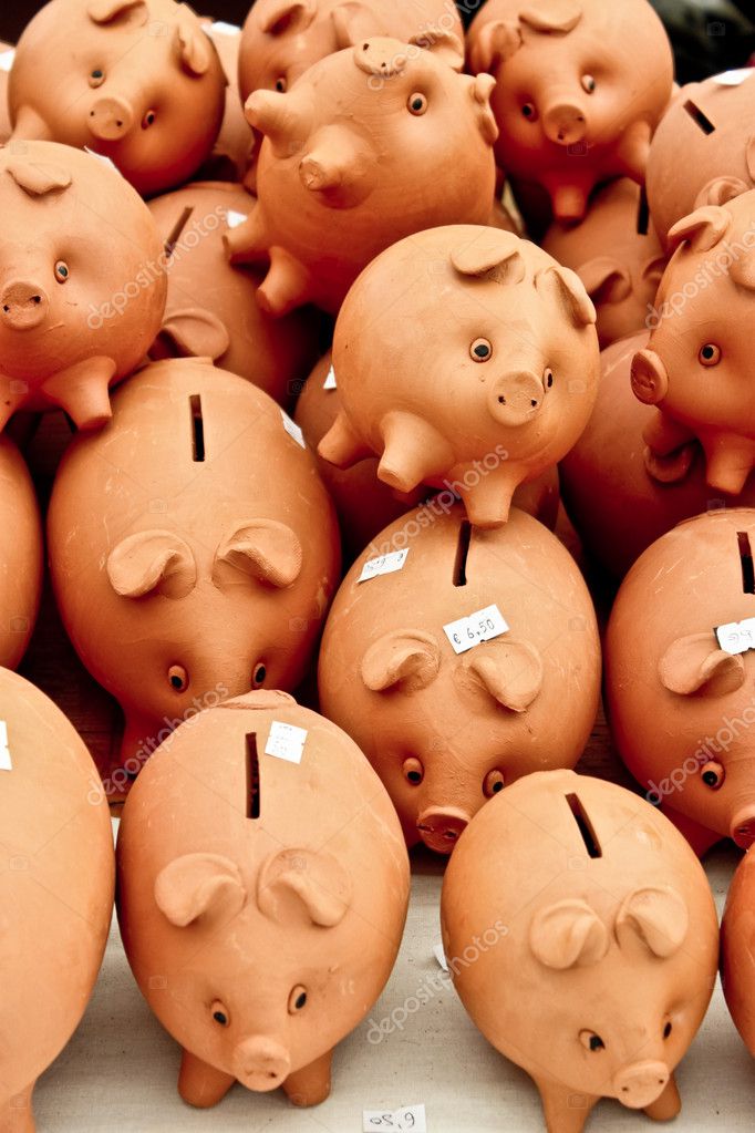 Piggy Banks Clay Sale Street Stall Stock Photo Edit Now 780311365