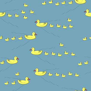 Anne ördek ve ducklings seamless modeli