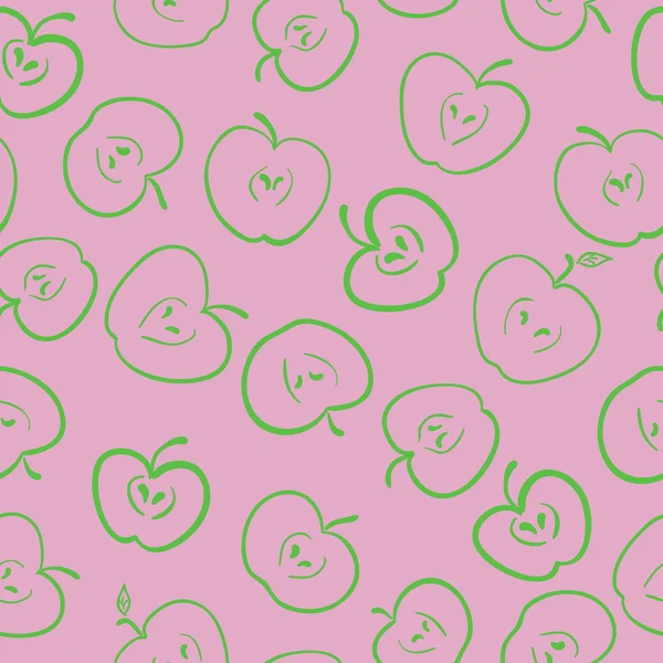 アップルのシームレスなパターン — ストックベクタ