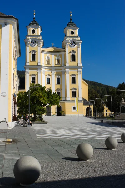 Collegiate Church in Mondsee — Stock Photo, Image