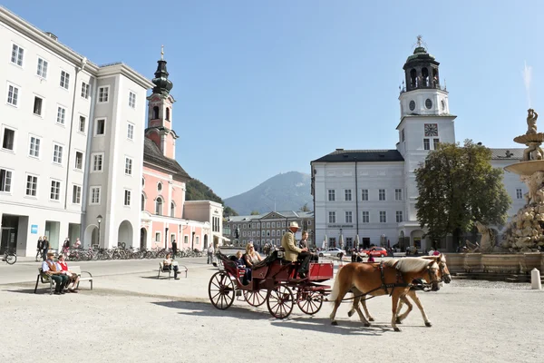 Residenzplatz v slazburg — Stock fotografie