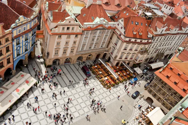 Vista superior da Praça da Cidade Velha em Praga — Fotografia de Stock