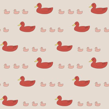 Anne ördek ve ducklings seamless modeli