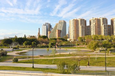 bir park ve Valencia yerleşim alanı