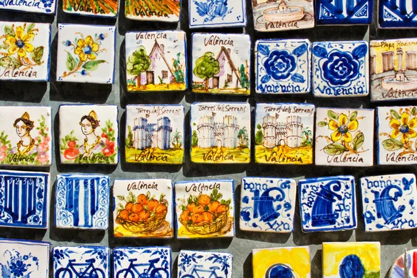 Nice souvenir magnets in Valencia, Spain. — Stock Photo, Image