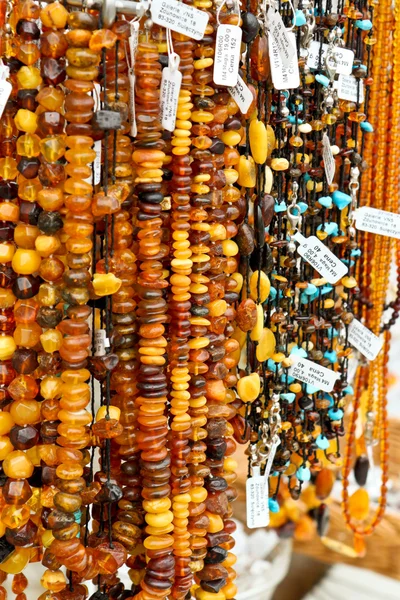 Amber beads — Stock Photo, Image