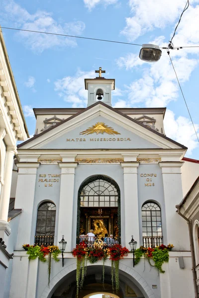 A Szűzanya Hajnal, vilnius-kapu a kápolna — Stock Fotó