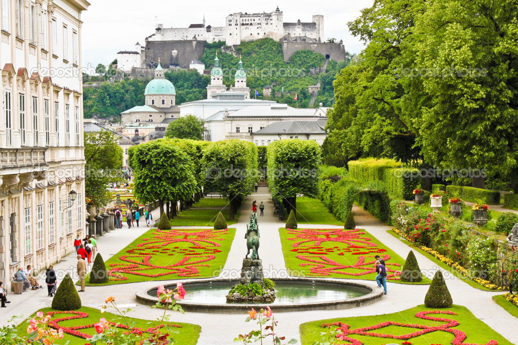 Mirabell Gardens in Salzburg, Austria Stock Editorial Photo
