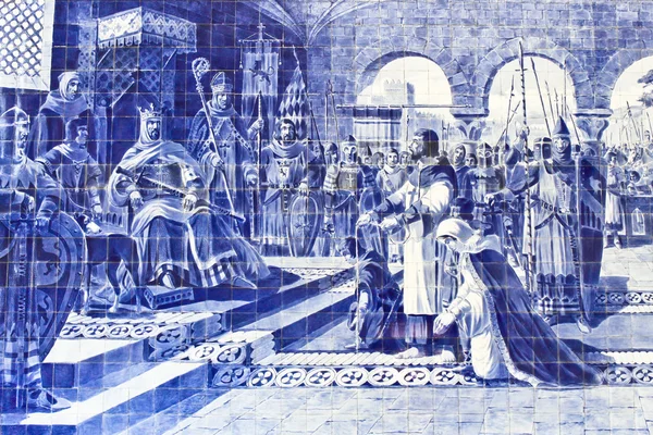 azulejo panel sao Bento tren istasyonuna Porto