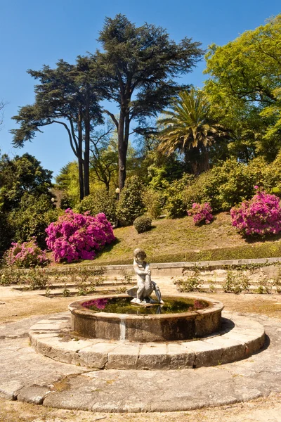 Fountain in Palacio de Cristal Gardens, Porto, Portugal. — Stock Photo, Image