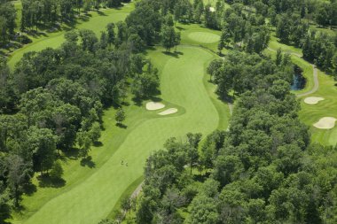 golf sahasının havadan görünümü