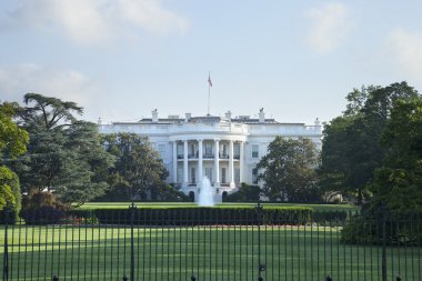 The White House in Washington DC viewed from south side clipart