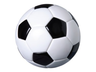 Futbol topu kırpma yolu ile beyaz üzerine izole