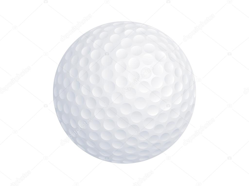 Vector image of a golf ball isolated on white