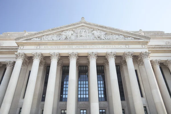 Gebäude des nationalen Archivs in Washington DC — Stockfoto