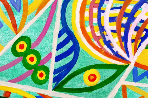 suluboya dan soyut süsleme