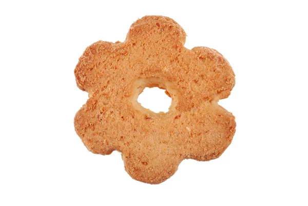Closeup photo of one cookies on white — Stock Photo, Image