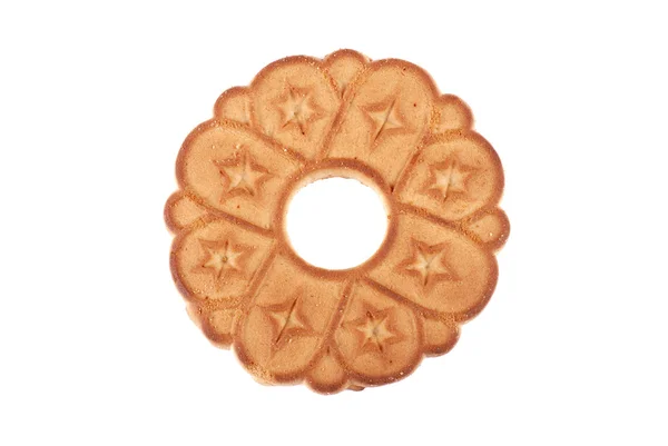 One round cookies on the white — Stock Photo, Image