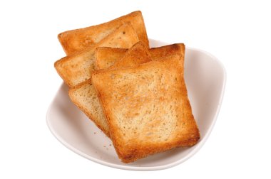 tost ekmeği bir plaka üzerinde