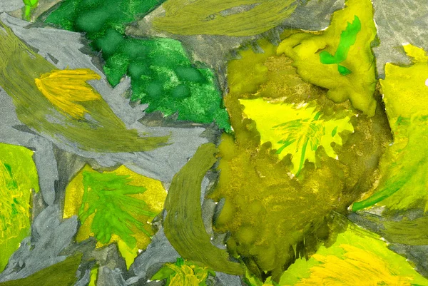 suluboya boya. yeşil yaprakları arka plan.