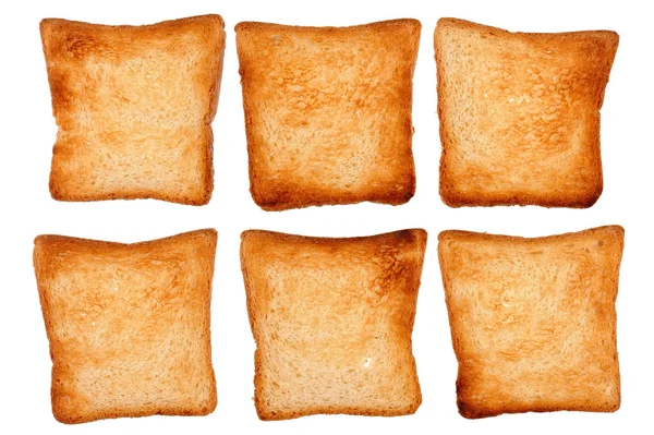 Set of toast bread on white — Stock Photo, Image