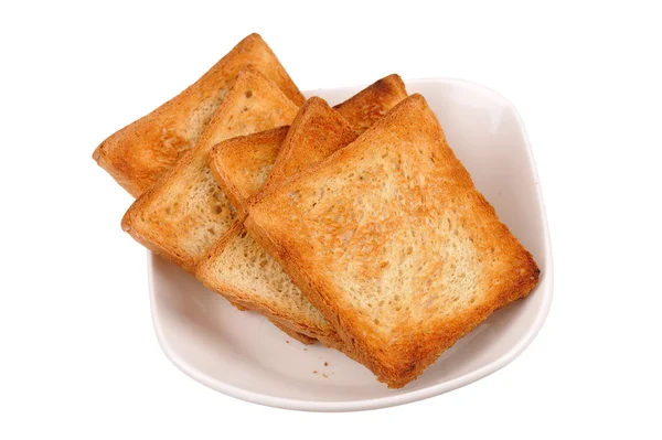 Toast bread on a plate — Stock Photo, Image