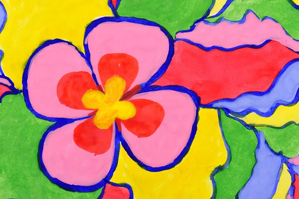 Vicces absztrakt akvarell háttér virág. — Stock Fotó