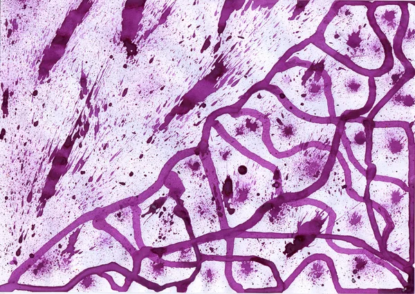 Abstract purple watercolor drawing on paper — Stock Photo, Image
