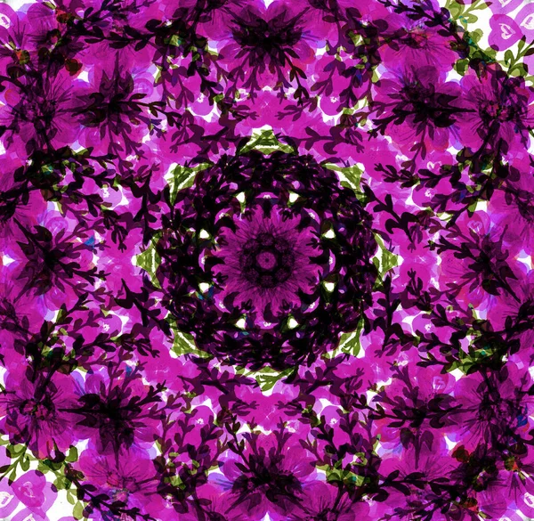 Kreativní Geometrické Symetrie Kaleidoskop Kreslení Papíře — Stock fotografie