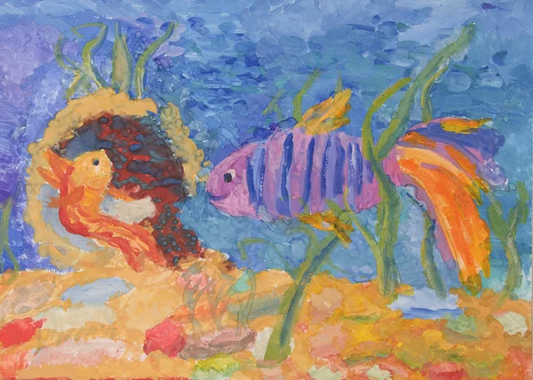 akvaryum balık çocuk çizim